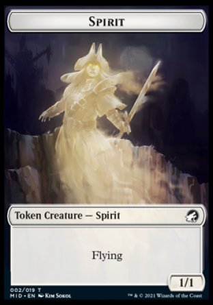 Spirit // Elemental Double-Sided Token [Innistrad: Midnight Hunt Tokens] | Good Games Cannington