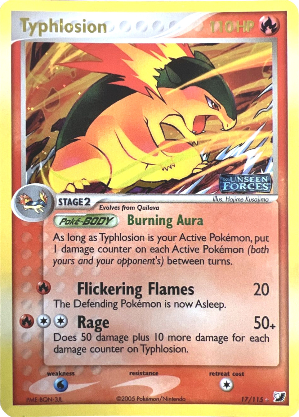 Typhlosion (17/115) (Stamped) [EX: Unseen Forces] | Good Games Cannington