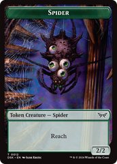 Toy // Spider Double-Sided Token [Duskmourn: House of Horror Tokens] | Good Games Cannington