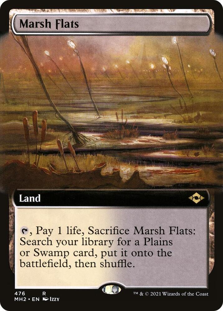 Marsh Flats Extended Art 476 (Modern Horizons 2)  - Foil | Good Games Cannington