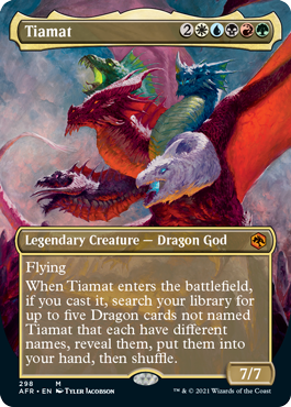 Tiamat (Borderless Alternate Art) [Dungeons & Dragons: Adventures in the Forgotten Realms] | Good Games Cannington