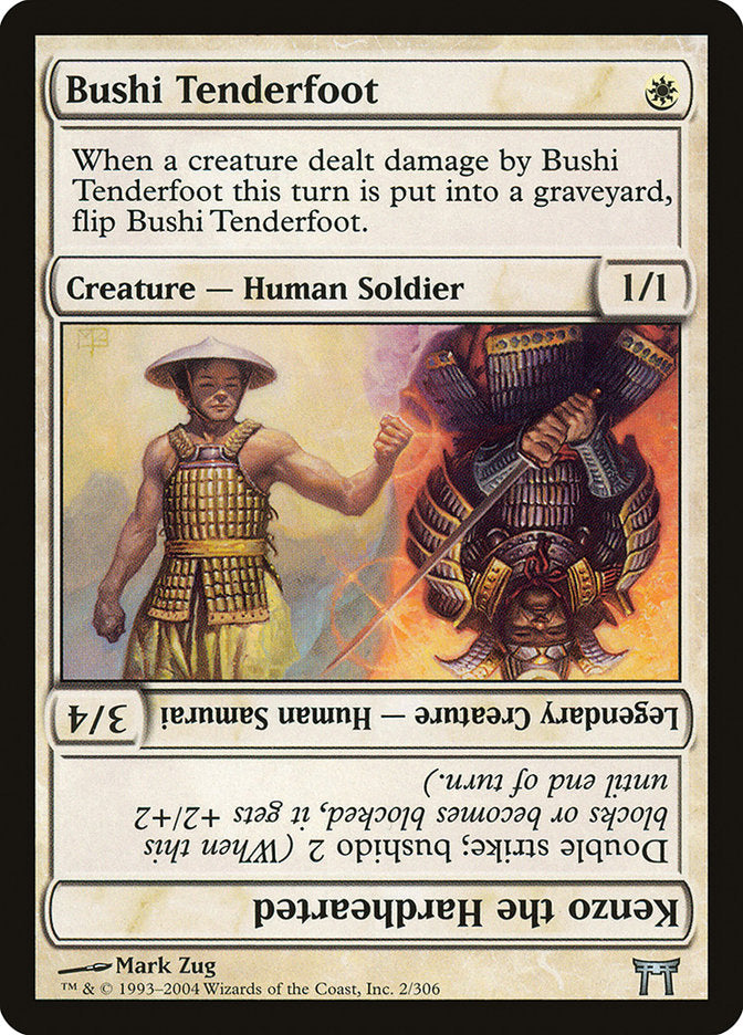 Bushi Tenderfoot // Kenzo the Hardhearted [Champions of Kamigawa] | Good Games Cannington