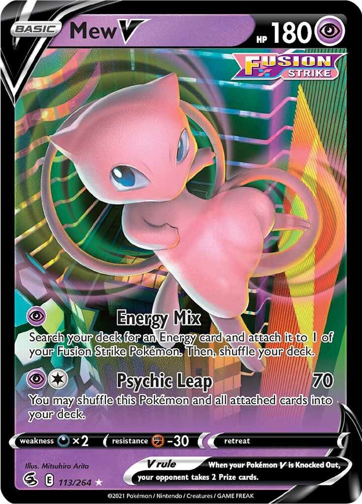 Mew V 113/264 (SWSH08: Fusion Strike)  - Holofoil | Good Games Cannington