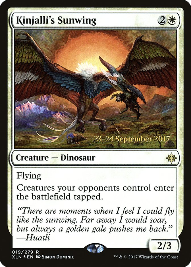 Kinjalli's Sunwing [Ixalan Prerelease Promos] | Good Games Cannington