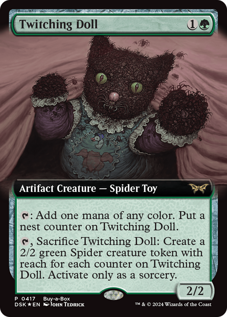 Twitching Doll (Extended Art) (Buy-a-box) [Duskmourn: House of Horror Promos] | Good Games Cannington