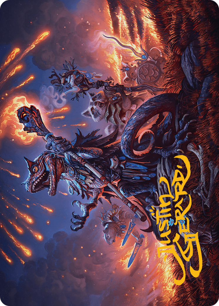 Valley Flamecaller Art Card (Gold-Stamped Signature) [Bloomburrow Art Series] | Good Games Cannington