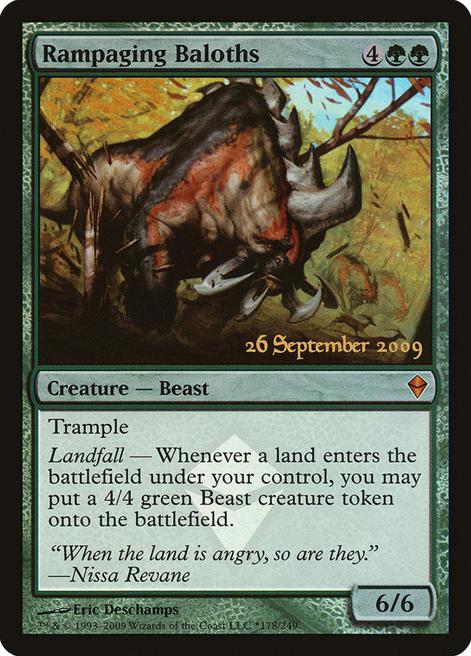 Rampaging Baloths [Zendikar Prerelease Promos] | Good Games Cannington