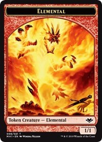 Elemental (008) // Golem (018) Double-Sided Token [Modern Horizons Tokens] | Good Games Cannington