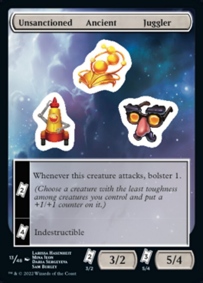 Unsanctioned Ancient Juggler [Unfinity Stickers] | Good Games Cannington