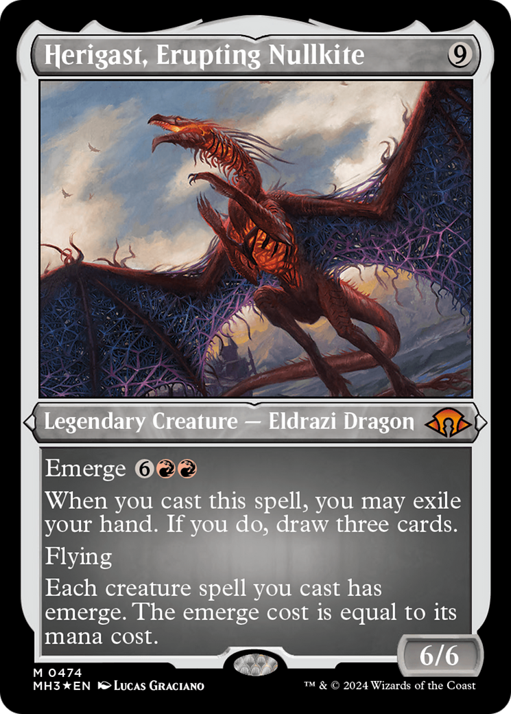 Herigast, Erupting Nullkite (Foil Etched) [Modern Horizons 3] | Good Games Cannington