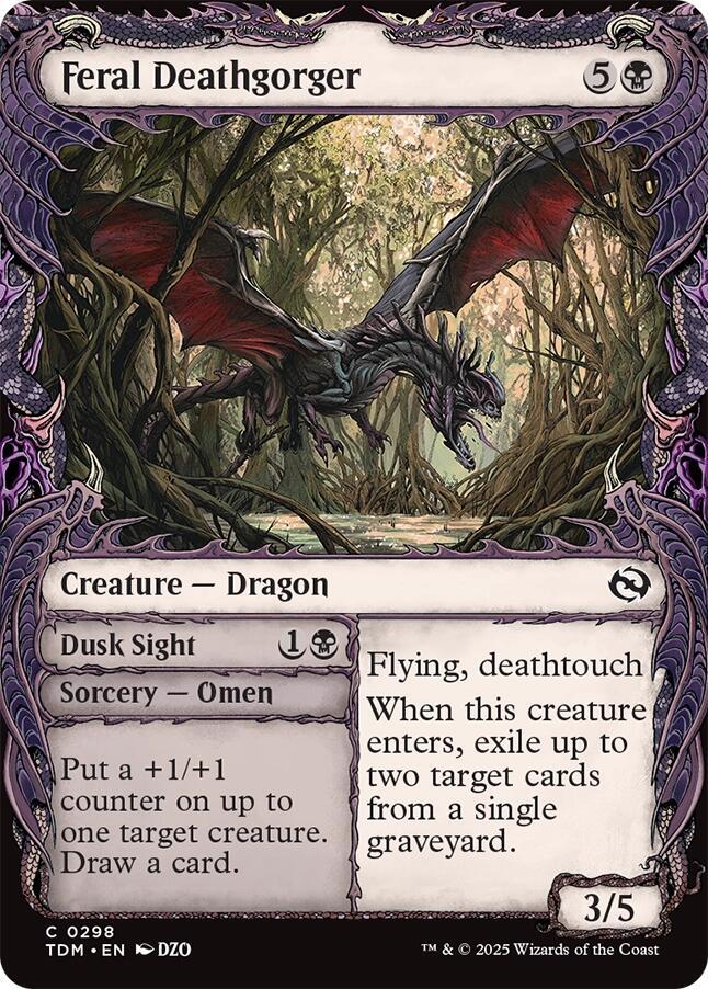 Feral Deathgorger Showcase 298 (Tarkir: Dragonstorm)  | Good Games Cannington