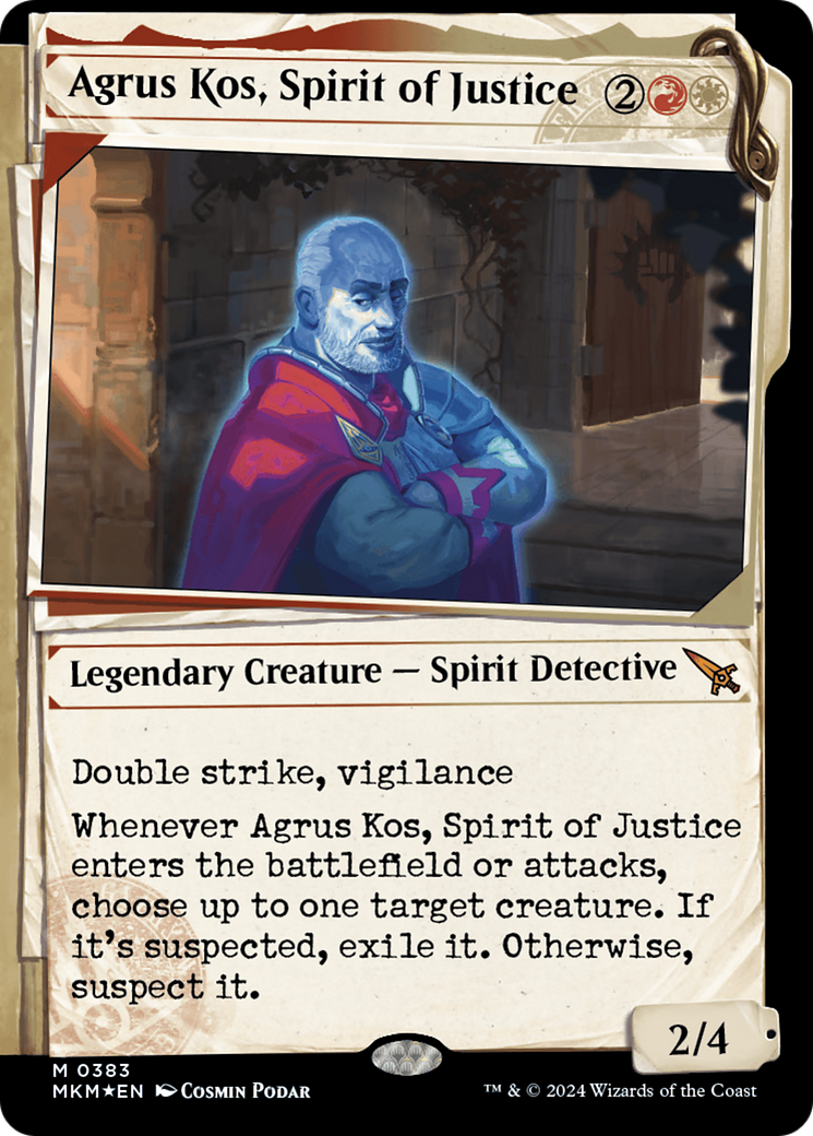 Agrus Kos, Spirit of Justice (Showcase) (Invisible Ink) [Murders at Karlov Manor] | Good Games Cannington