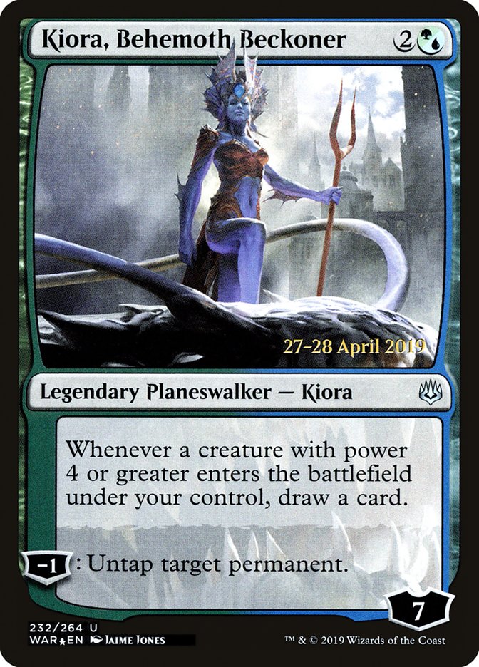 Kiora, Behemoth Beckoner [War of the Spark Prerelease Promos] | Good Games Cannington