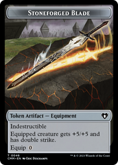 Servo // Stoneforged Blade Double-Sided Token [Commander Masters Tokens] | Good Games Cannington