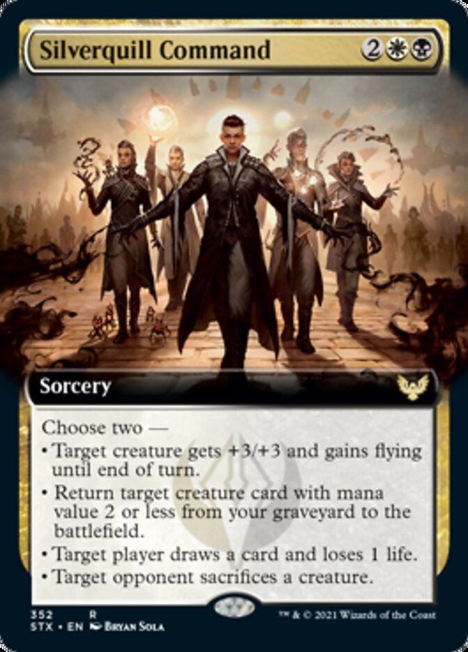 Silverquill Command (Extended Art) [Strixhaven: School of Mages] | Good Games Cannington