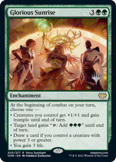 Glorious Sunrise (Promo Pack) [Innistrad: Crimson Vow Promos] | Good Games Cannington