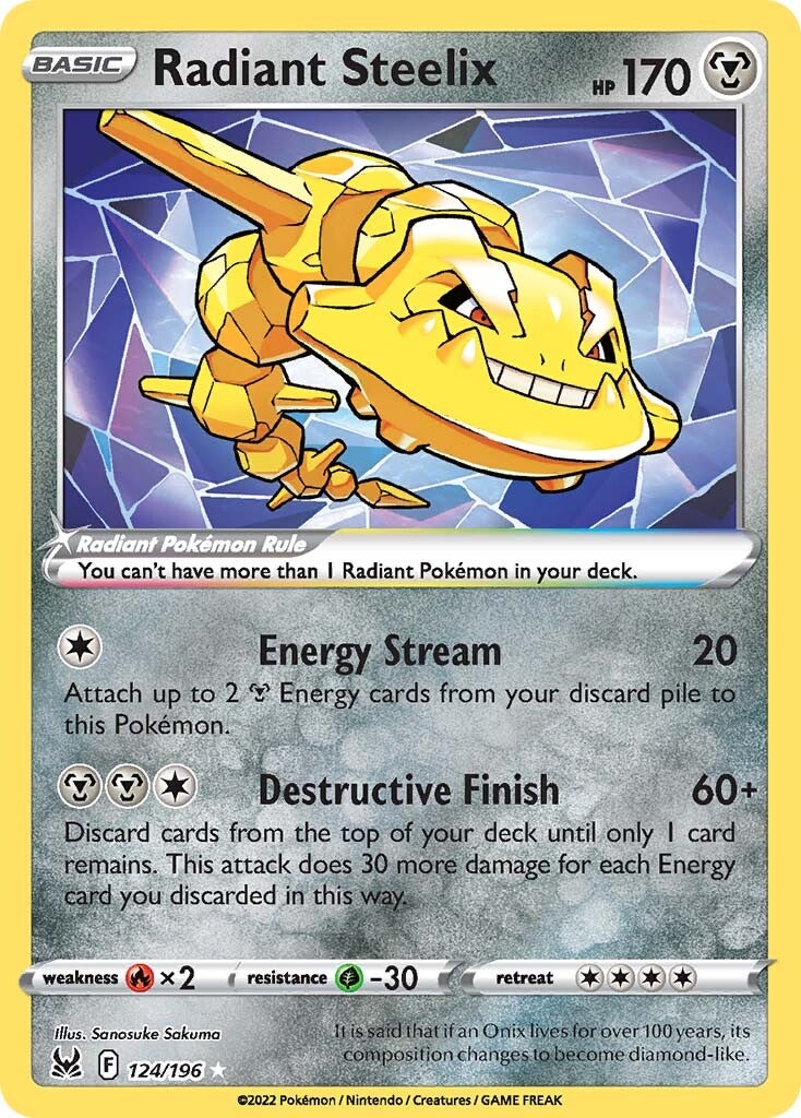 Radiant Steelix (124/196) [Sword & Shield: Lost Origin] | Good Games Cannington