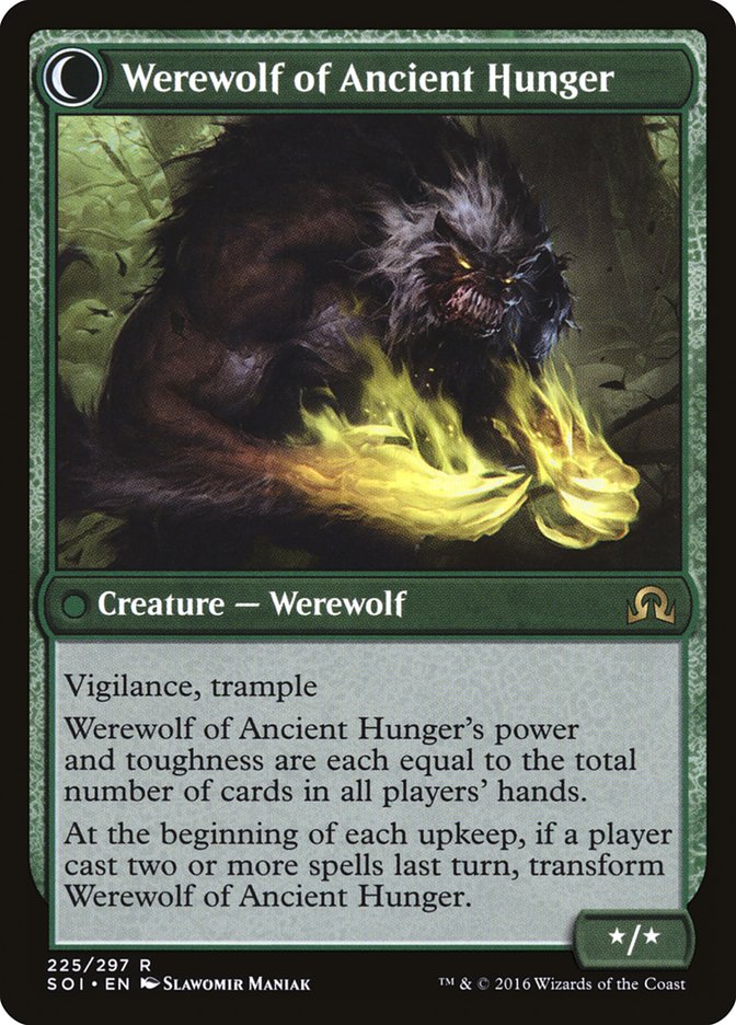 Sage of Ancient Lore // Werewolf of Ancient Hunger [Shadows over Innistrad] | Good Games Cannington
