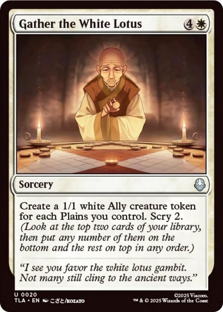 Gather the White Lotus 20 (Avatar: The Last Airbender)  - Foil | Good Games Cannington