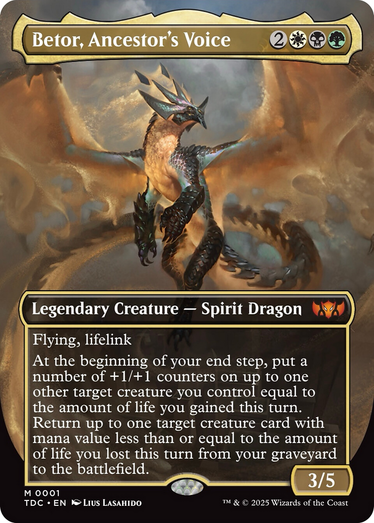 Betor, Ancestor's Voice (Borderless) [Tarkir: Dragonstorm Commander] | Good Games Cannington