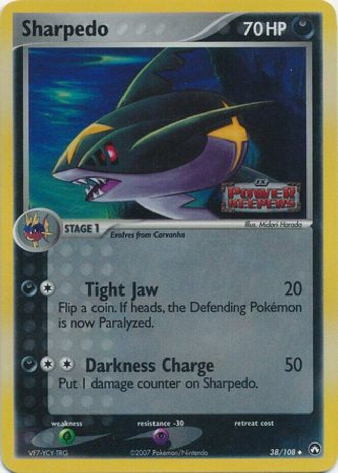 Sharpedo (38/108) (Stamped) [EX: Power Keepers] | Good Games Cannington
