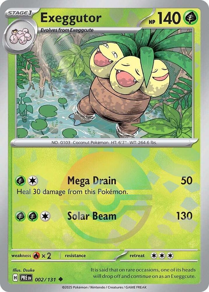 Exeggutor (002/131) (Poke Ball Pattern) [Scarlet & Violet: Prismatic Evolutions] | Good Games Cannington