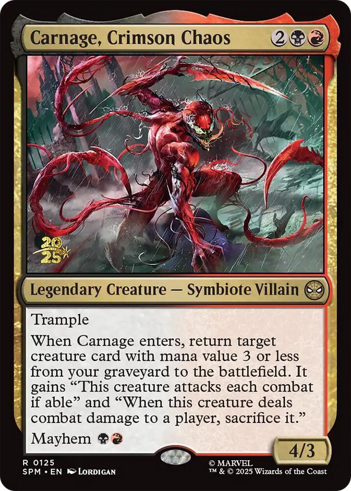 Carnage Crimson Chaos 125 (Prerelease Cards)  - Foil | Good Games Cannington
