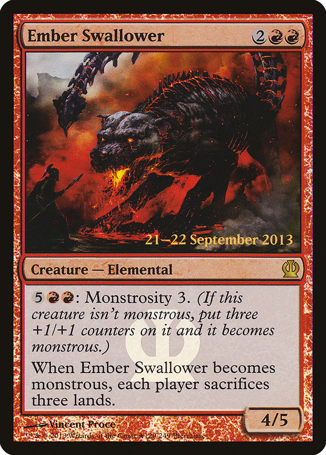 Ember Swallower [Theros Prerelease Promos] | Good Games Cannington