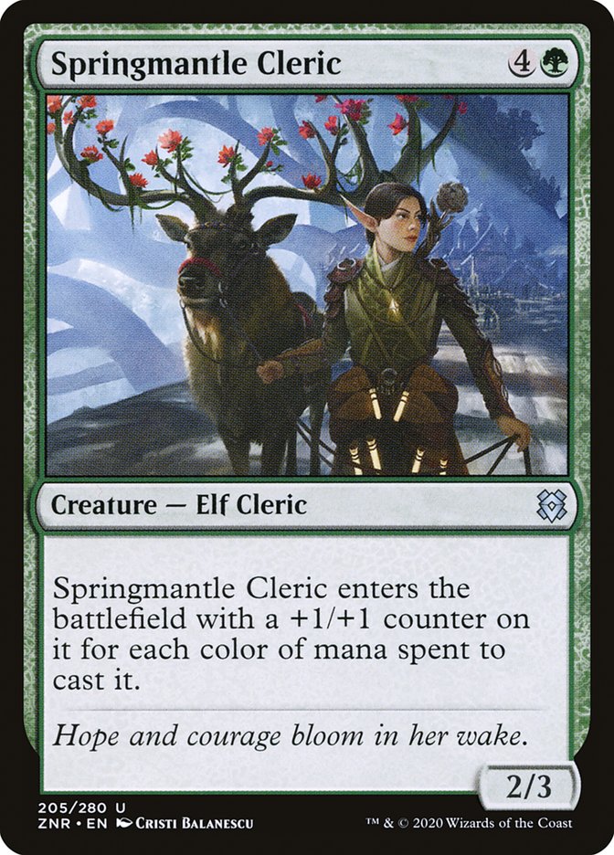 Springmantle Cleric 205 (Zendikar Rising)  | Good Games Cannington