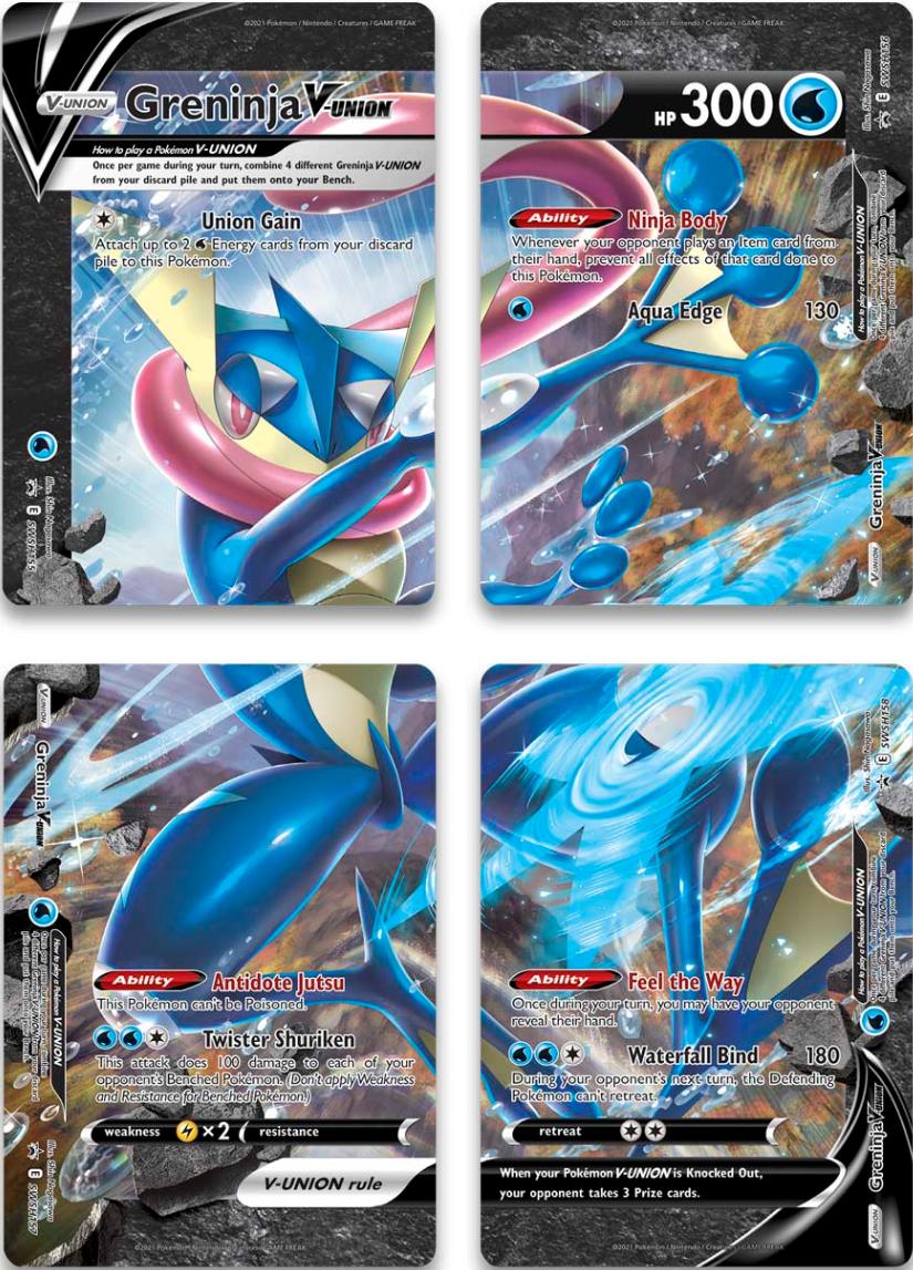 Greninja V-Union (Set of 4) [Sword & Shield: Black Star Promos] | Good Games Cannington