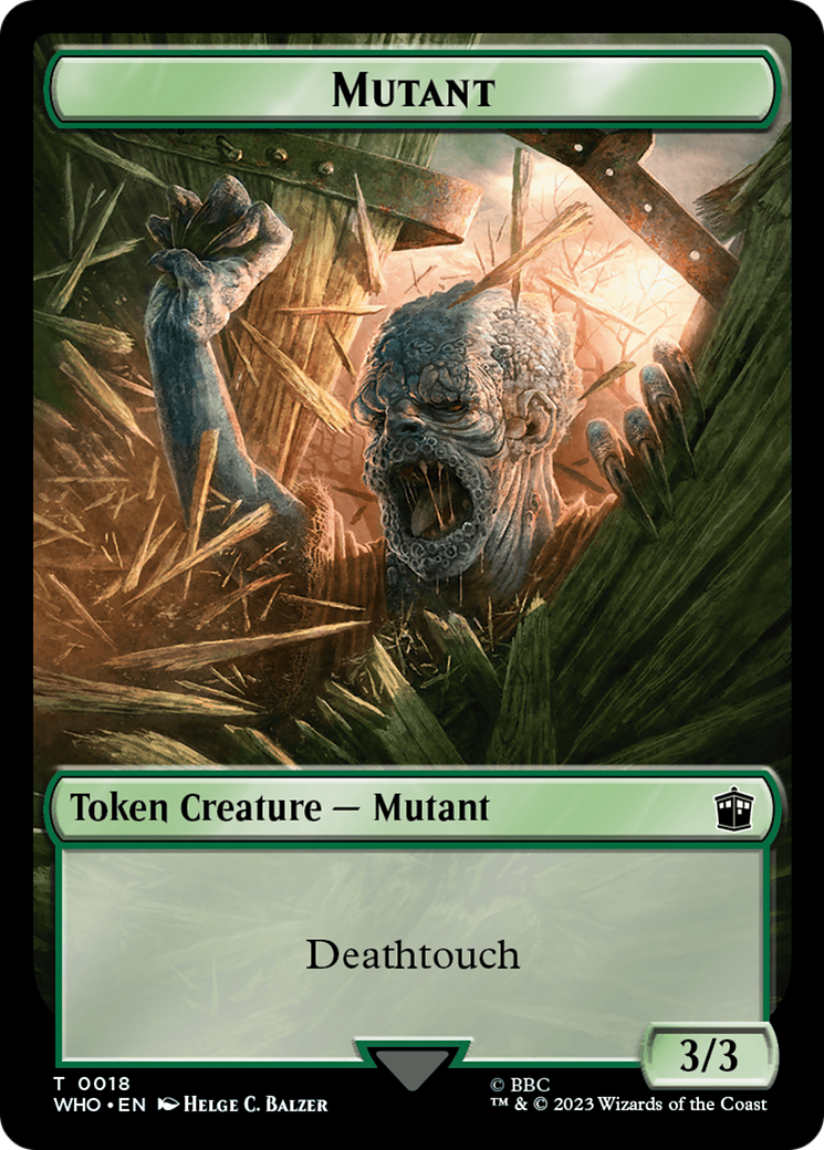 Alien Rhino // Mutant Double-Sided Token [Doctor Who Tokens] | Good Games Cannington