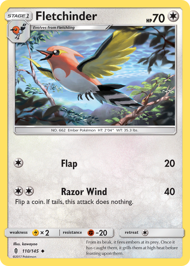 Fletchinder (110/145) [Sun & Moon: Guardians Rising] | Good Games Cannington