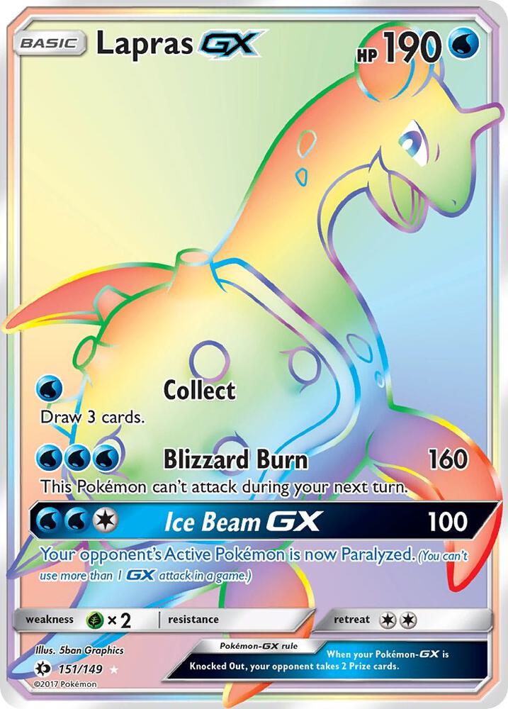 Lapras GX 151/149 (SM Base Set)  - Holofoil | Good Games Cannington