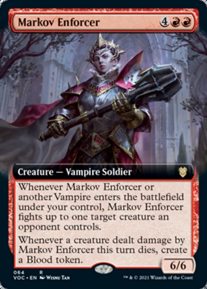 Markov Enforcer (Extended Art) [Innistrad: Crimson Vow Commander] | Good Games Cannington