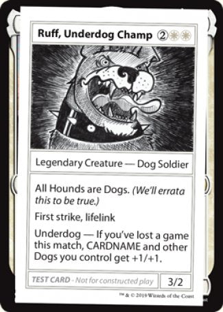 Ruff, Underdog Champ (2021 Edition) [Mystery Booster Playtest Cards] | Good Games Cannington