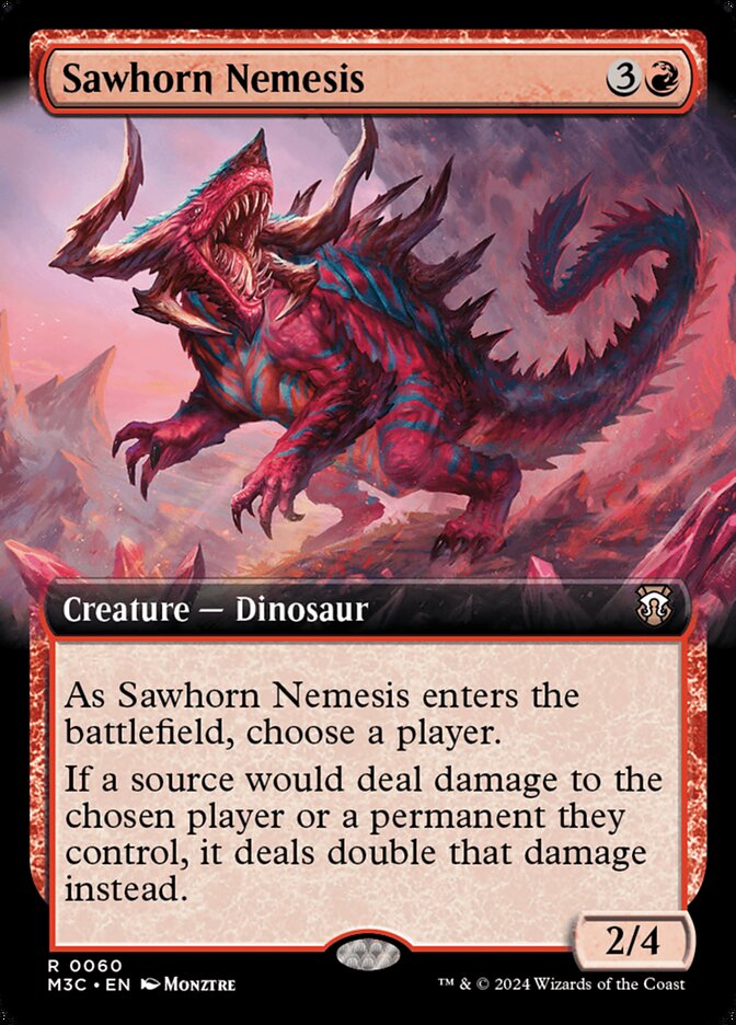 Sawhorn Nemesis 60/411 (Commander: Modern Horizons 3)  - Extended Art | Good Games Cannington