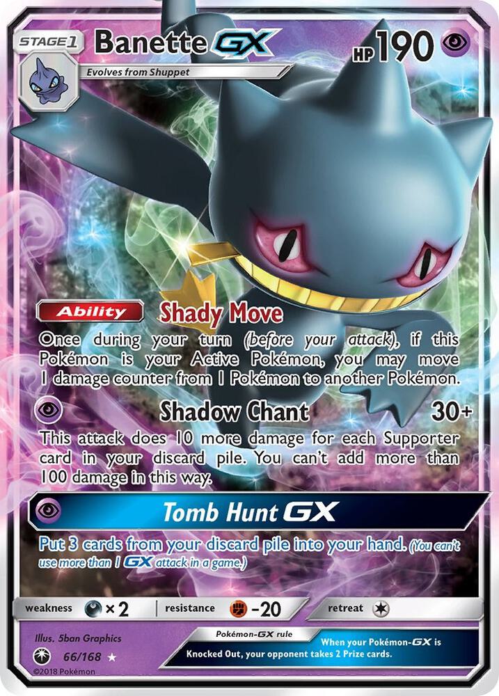 Banette GX 66/168 (SM - Celestial Storm)  - Holofoil | Good Games Cannington