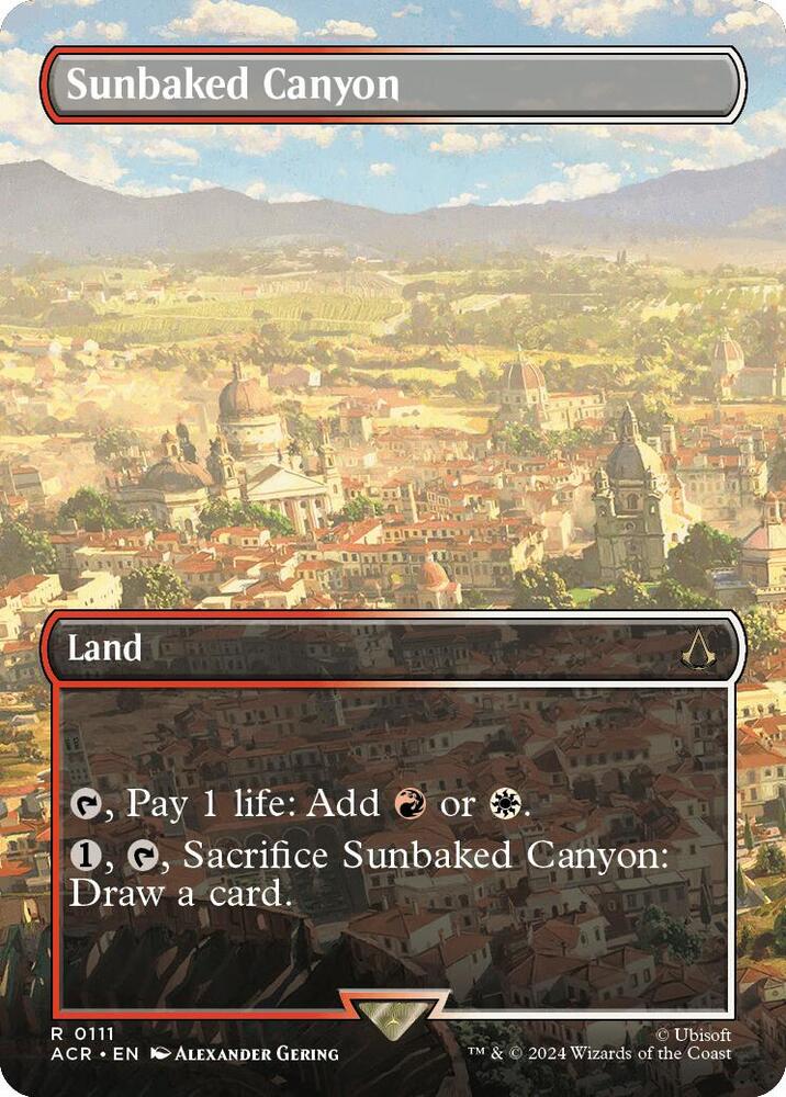 Sunbaked Canyon 111 (Universes Beyond: Assassin's Creed)  - Borderless Foil | Good Games Cannington