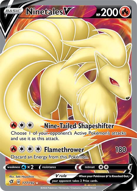 Ninetales V Full Art 177/192 (SWSH02: Rebel Clash)  - Holofoil | Good Games Cannington