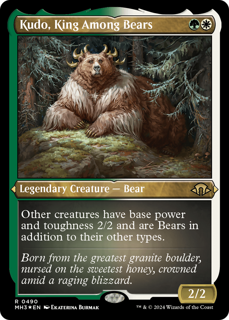 Kudo, King Among Bears (Foil Etched) [Modern Horizons 3] | Good Games Cannington