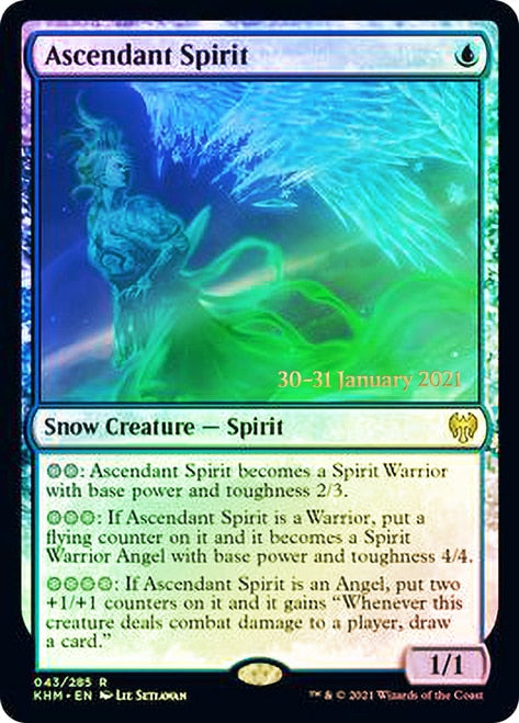 Ascendant Spirit [Kaldheim Prerelease Promos] | Good Games Cannington