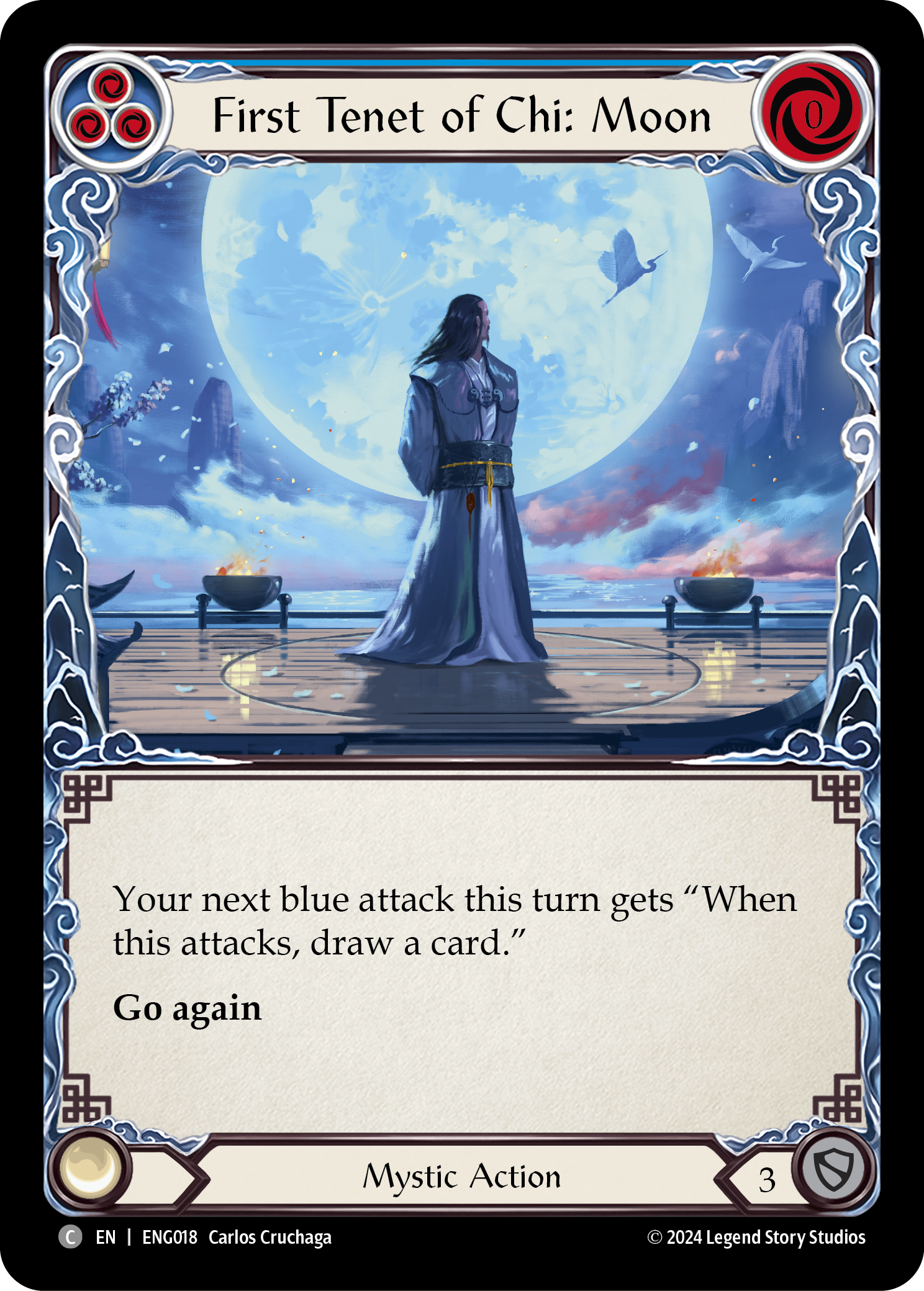 First Tenet of Chi: Moon [ENG018] (Part the Mistveil Enigma Blitz Deck) | Good Games Cannington