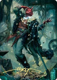 Tibalt, Cosmic Impostor Art Card (Gold-Stamped Signature) [Kaldheim Art Series] | Good Games Cannington