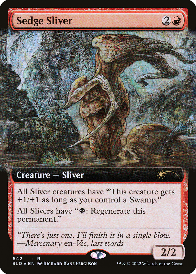 Sedge Sliver (Extended Art) [Secret Lair Drop Promos] | Good Games Cannington