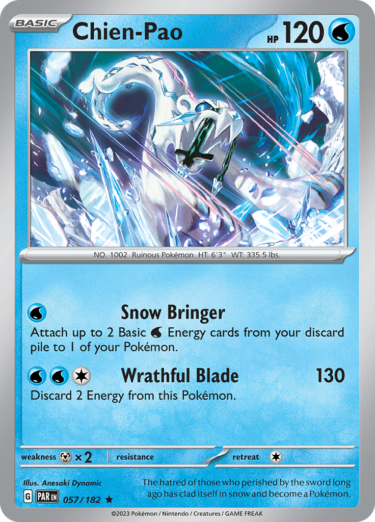 Chien-Pao (057/182) [Scarlet & Violet: Paradox Rift] | Good Games Cannington