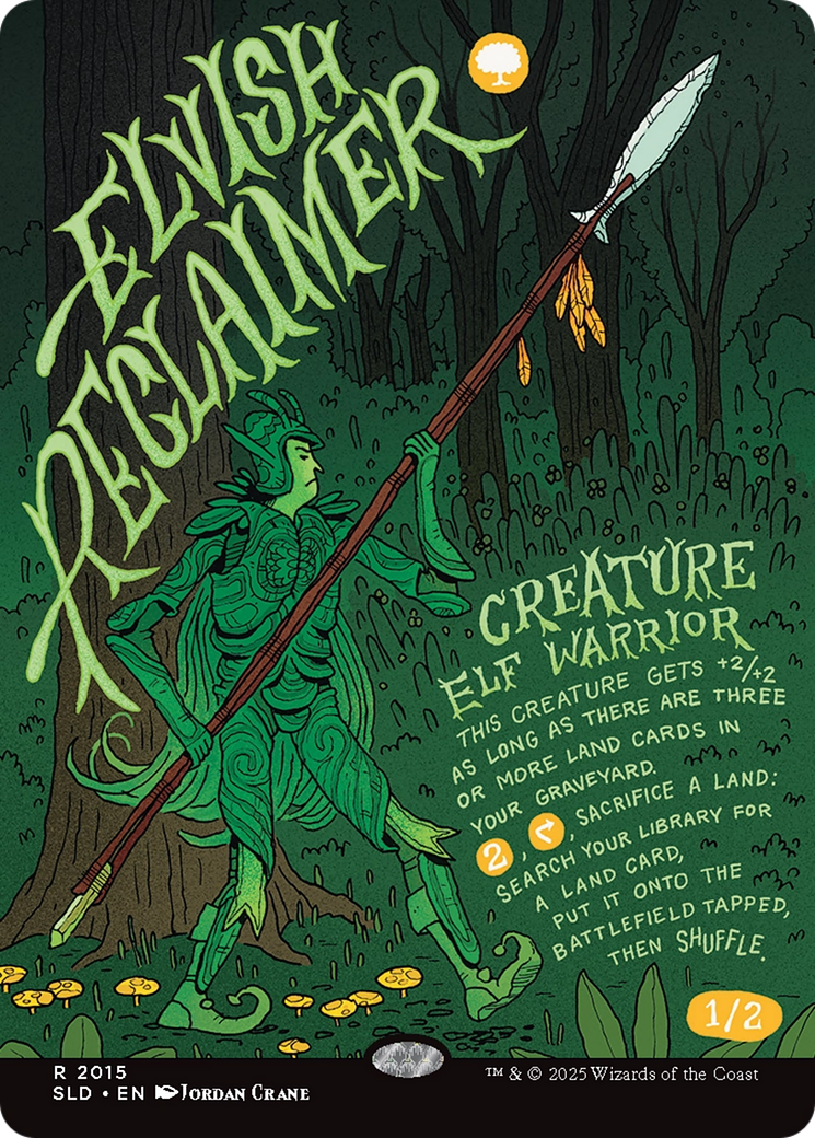 Elvish Reclaimer (Rainbow Foil) [Secret Lair Drop Series] | Good Games Cannington