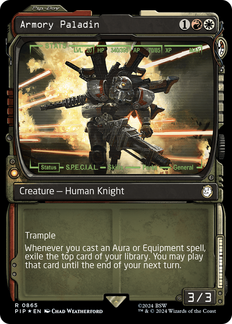 Armory Paladin (Showcase) (Surge Foil) [Fallout] | Good Games Cannington