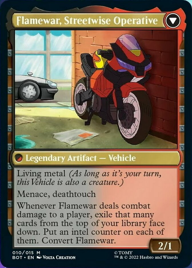 Flamewar, Brash Veteran // Flamewar, Streetwise Operative [Transformers] | Good Games Cannington