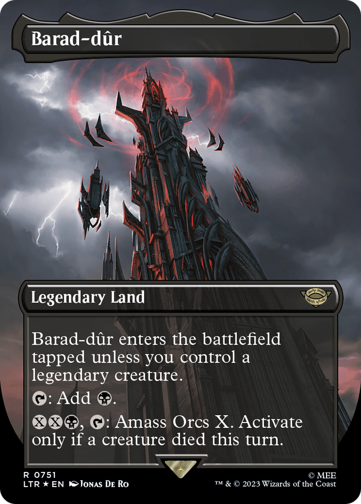 Barad-dur (0751) (Borderless) (Surge Foil) [The Lord of the Rings: Tales of Middle-Earth] | Good Games Cannington