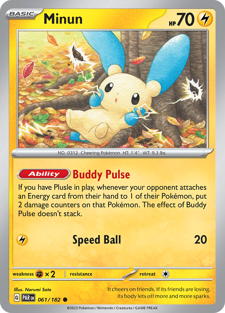 Minun (061/182) [Scarlet & Violet: Paradox Rift] | Good Games Cannington